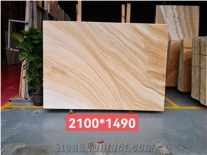 China Wood Grain Yellow Marble Polished For Interior Use