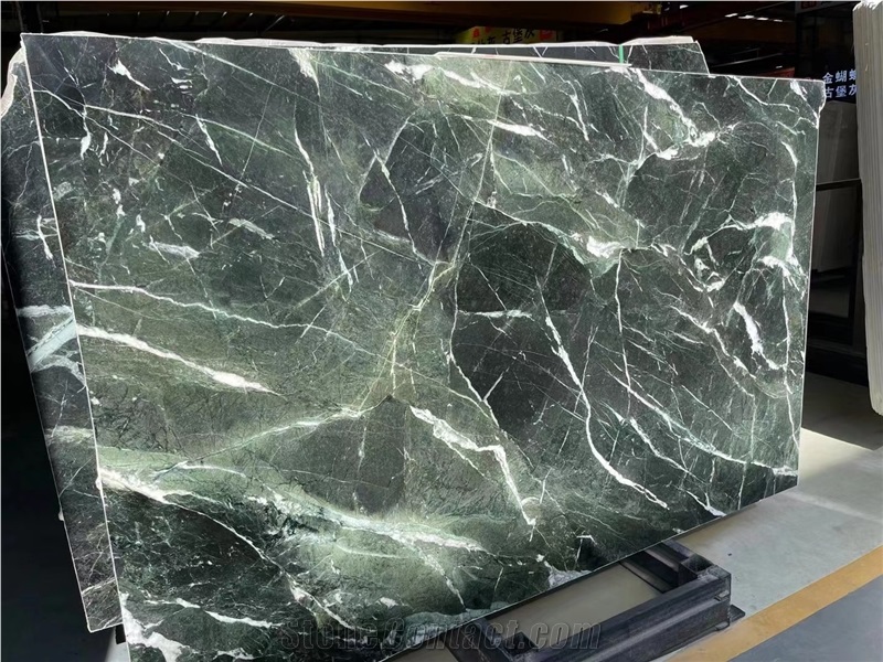 Greek Green Marble Polished Slabs For Floor Applications