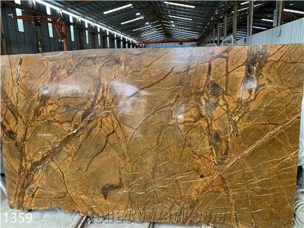 India Bidasar Gold Marble Polished For Outdoor Flooring Use