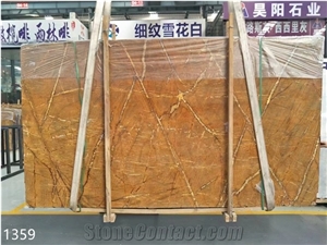 India Bidasar Gold Marble Yellow Slabs For Outdoor Flooring