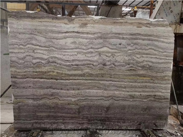 Iran Persian Silver Travertine Small Slabs For Outdoor Use