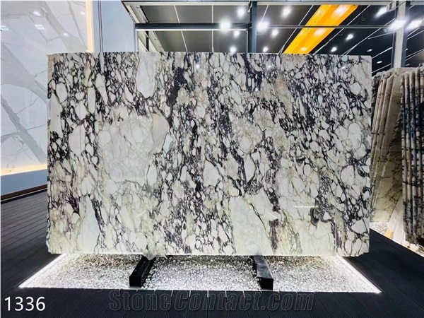 Italy Breccia Violetta Marble Polished Slabs For Interior