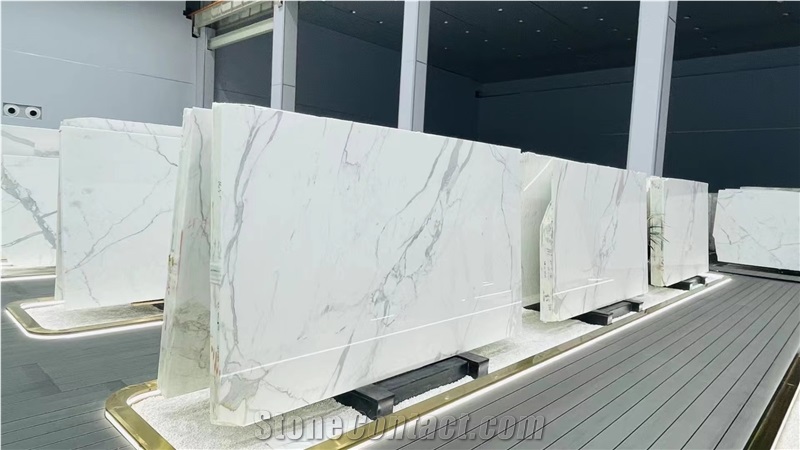 Best Choice Calacatta White Marble Slabs For Bathroom
