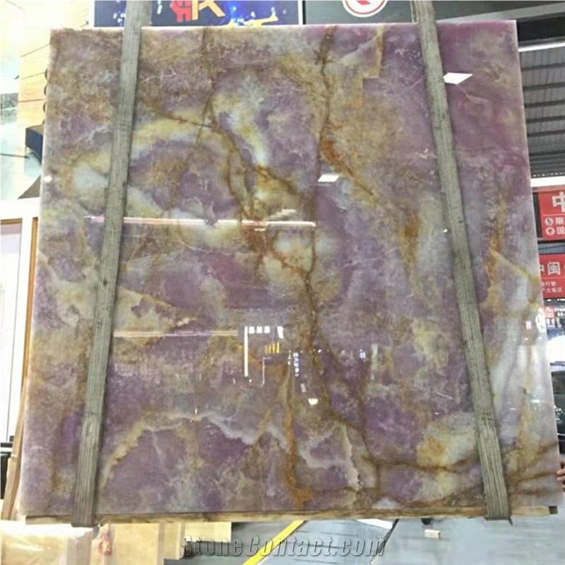 Best Choice Purple Onyx Slabs For Kitchen Wall