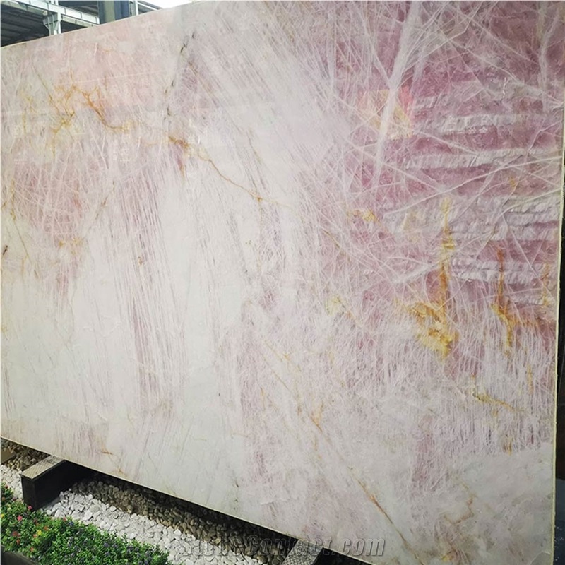 Crystal Pink Quartzite Tile & Slabs On Sale