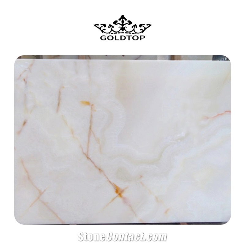 GOLDTOP ODM/OEM Luxury Stone White Onyx Slab
