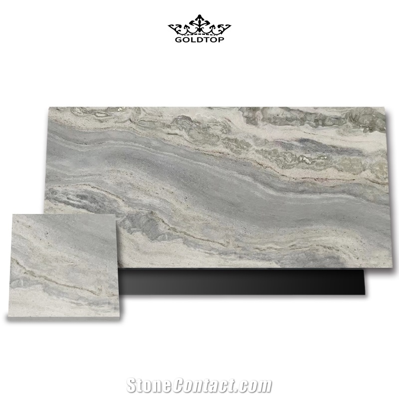 GOLDTOP OEM/ODM Blue Gray Sand Marble Slabs