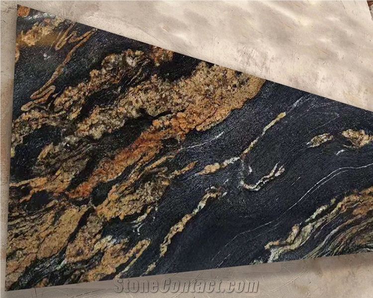 GOLDTOP OEM/ODM Magma Gold Brazilian Granite Polished Tiles