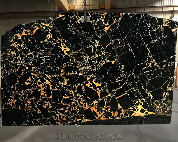 GOLDTOP PDM/OEM Black Gold Marble Slab
