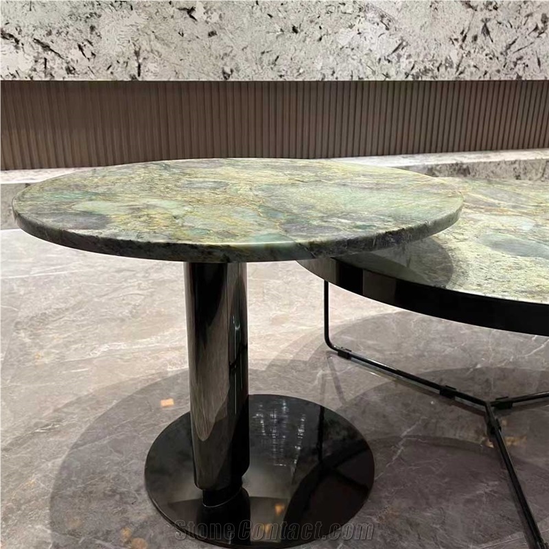 Modern Style Emerald Green Quartzite Tiles For Coffee Tables