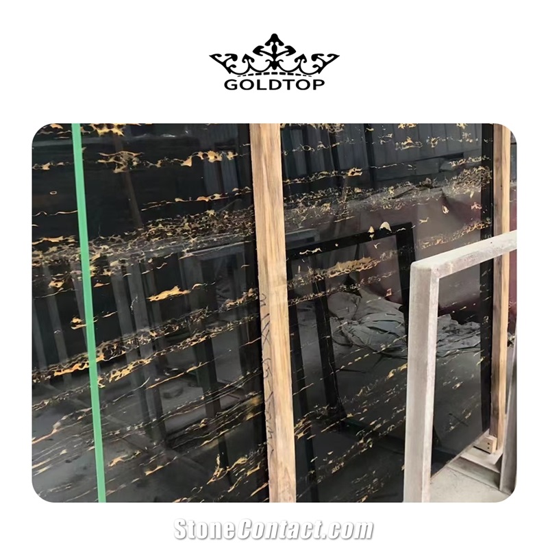 Portoro Gold Marble Tiles Natural Clear Marble Stone from China