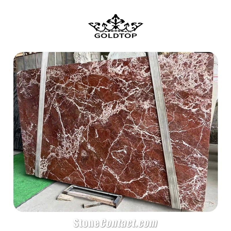 RED MARBLE SLAB, POLISHED Rosso Levanto Marble