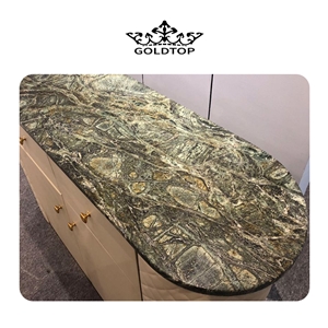 SIATELGREEN STONE GLOSSY SOLID MARBLE TABLE TOPS