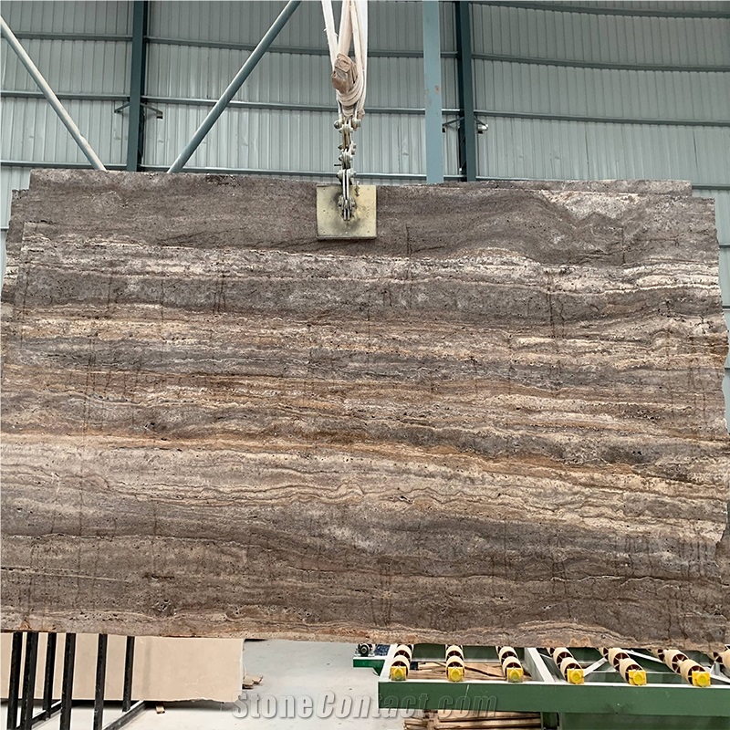 Silver Grey Travertine Slabs For Wall Panel