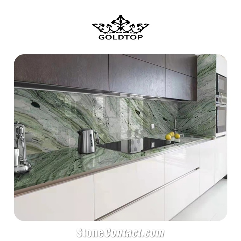 SLABS MARBLE TILES STONE POLISHED SURFACE GREEN SOLID MARBLE