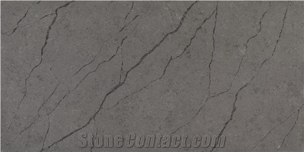 G043 Catania Quartz Slabs Color Of Cement Surface