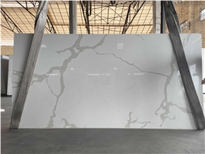 Bold Veining Calacatta Quartz Slabs Philippines Badan USA Selling NQ7207