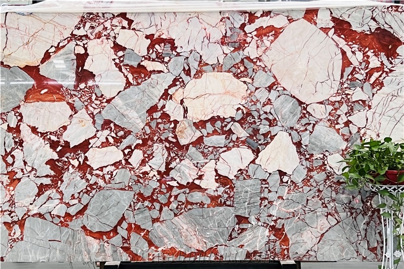 Italy Breccia Montecitorio Rossa Marble Slab