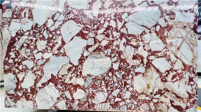 Italy Breccia Skiros Rose Marble Slab