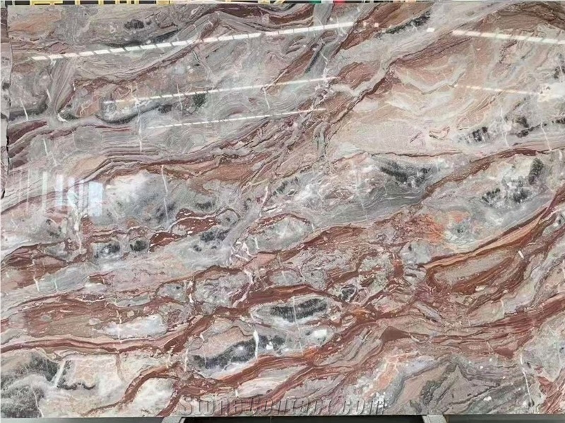 Monica Rosso Red Marble Slab