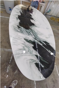 China Table Panda White Table Top Polished