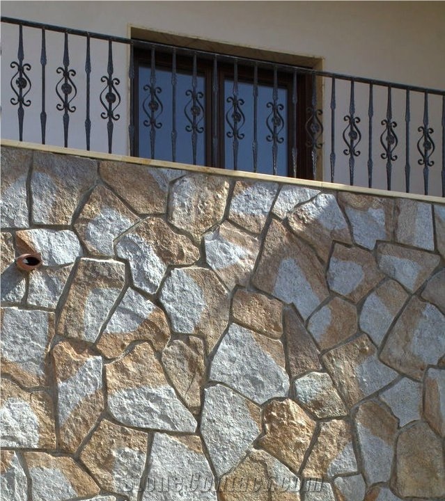 PLATA BICOLOR Quartzite Irregular Flagstone Walling, Flooring