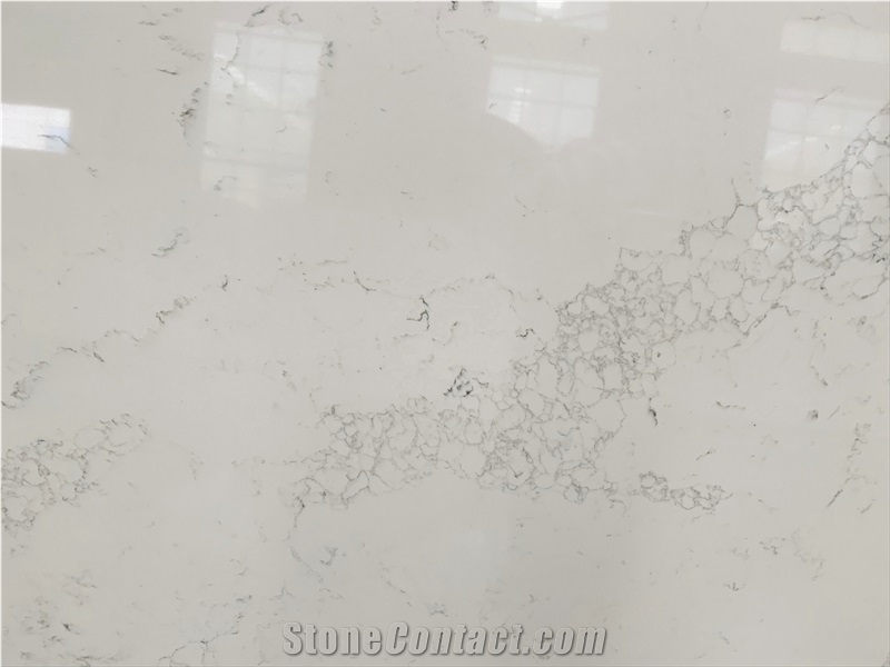 Artificial Marble Looking Quartz Stone Slab China