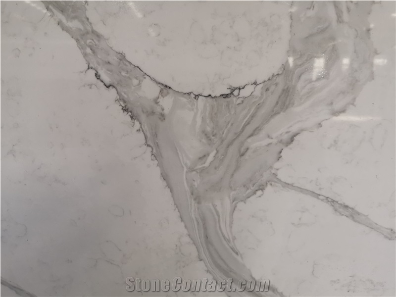 Chinese Marble Look Quartz Stone Slab