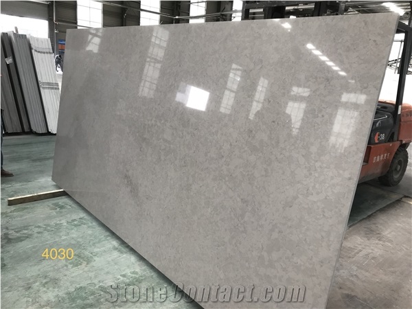 Marble Like Grey Quartz Stone Slab China