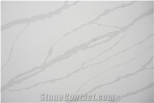 LQ-828 Hot Selling Popular Quartz Slab Vietnam Calacatta,