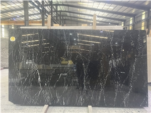 Black Lightning Marble Big Slab From Viet Nam