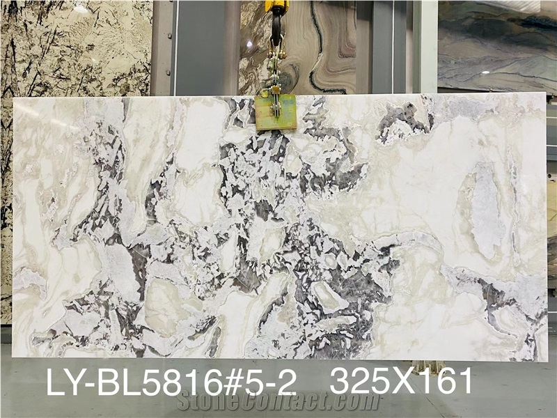Top Quality Polished  DOVER WHITE MARBLE Slab For Decoration