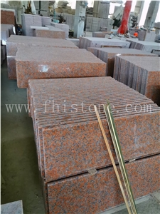 G562 Granite Polished Step China Maple Red Granite