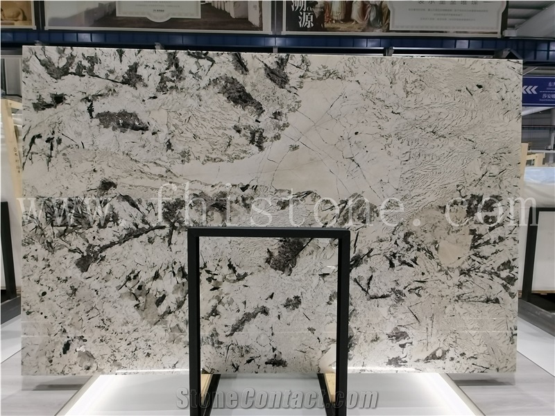 Luxury Pandora White Granite Polished Slabs