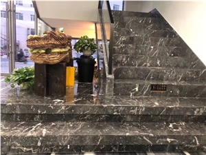 Tundra Grey Marble Castle Grey Marble For Stairs