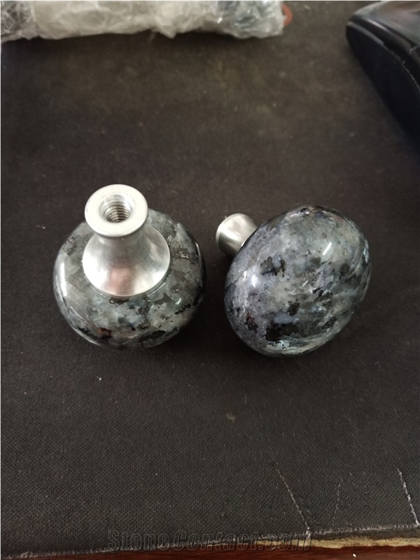 Blue Pearl Granite Mushroom Knobs Pull Handle