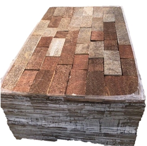 Golden Brown Gneiss - Formed Ledger Wall Panels
