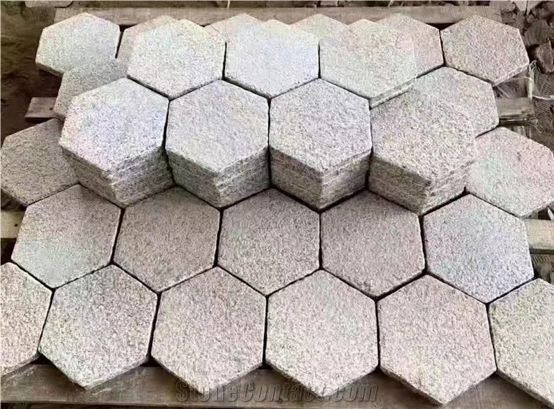 GG044 Granite Landscaping Stones, Hexagon Pavers