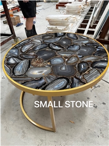 Agate Round Coffee Table Tops