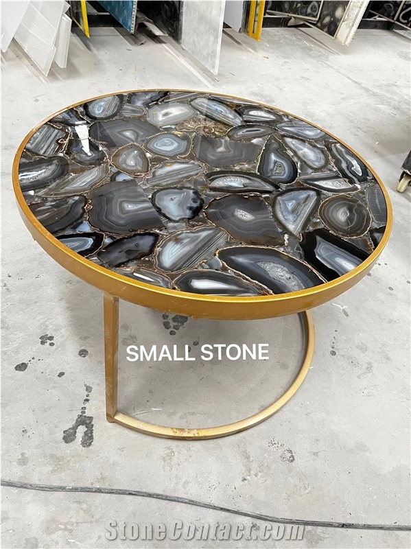 Agate Round Coffee Table Tops