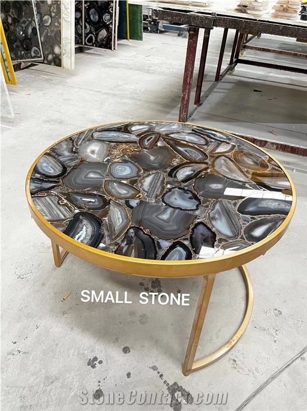 Agate Round Coffee Table Tops