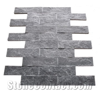 Black Marble Split Ledger Panels, Wall Cladding Veneer