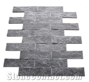Black Marble Split Ledger Panels, Wall Cladding Veneer