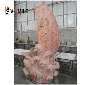 Animals Sculpture Lion Deer Elephant Fish Statues