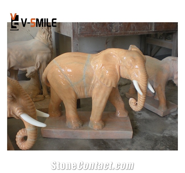 Animals Sculpture Lion Deer Elephant Fish Statues