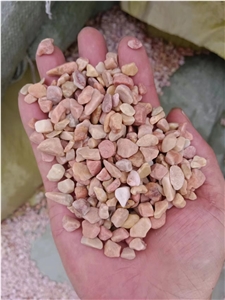 Pink Tumbled Pebble Stone, Landscape Gravels, Crushed Chips