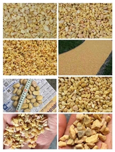Yellow Tumbled Pebble Stone, Landscape Rocks, Garden Stones