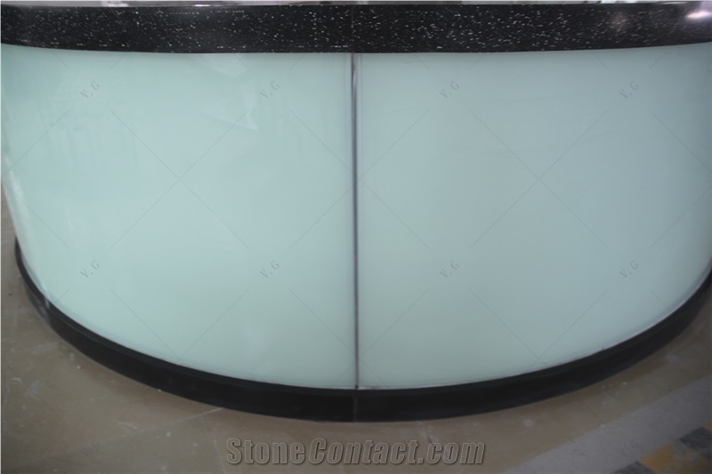 Artificial Stone Solid Surface Restaurant Reception Desk