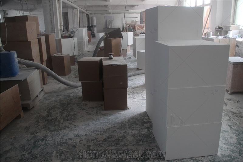 Artificial Stone Solid Surface Square Shape Display Box