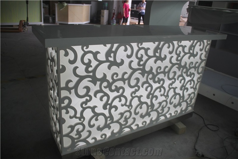 Carving Design Countertop Home Restaurant Liquor Cabinet